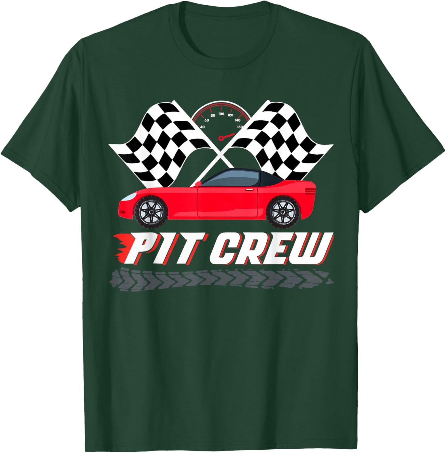 Pit Crew Race Car Birthday Party Racing Matching Family T-Shirt - T-Shirt | Forest