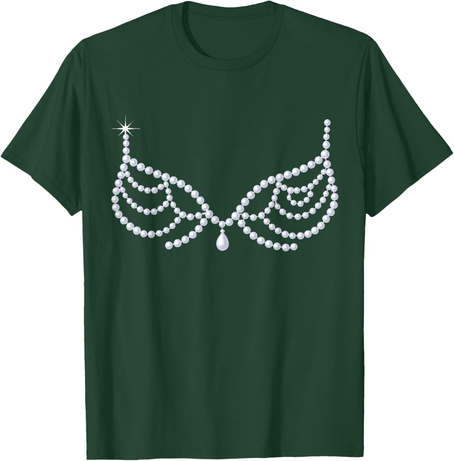 Crystal Bra Showgirl Halloween Lazy Costume T-Shirt - T-Shirt | Forest
