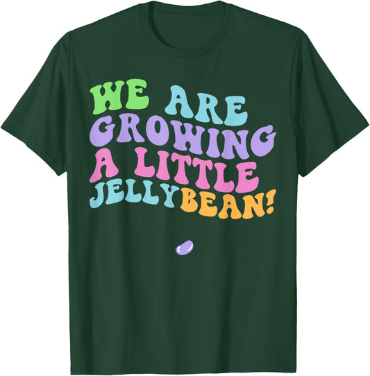 Growing A Little Jellybean New Mom Baby Reveal Matching T-Shirt - T-Shirt | Forest