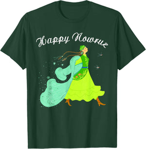Happy Nowruz Persian New Year Party Dance Girl Women Costume T-Shirt - T-Shirt | Forest