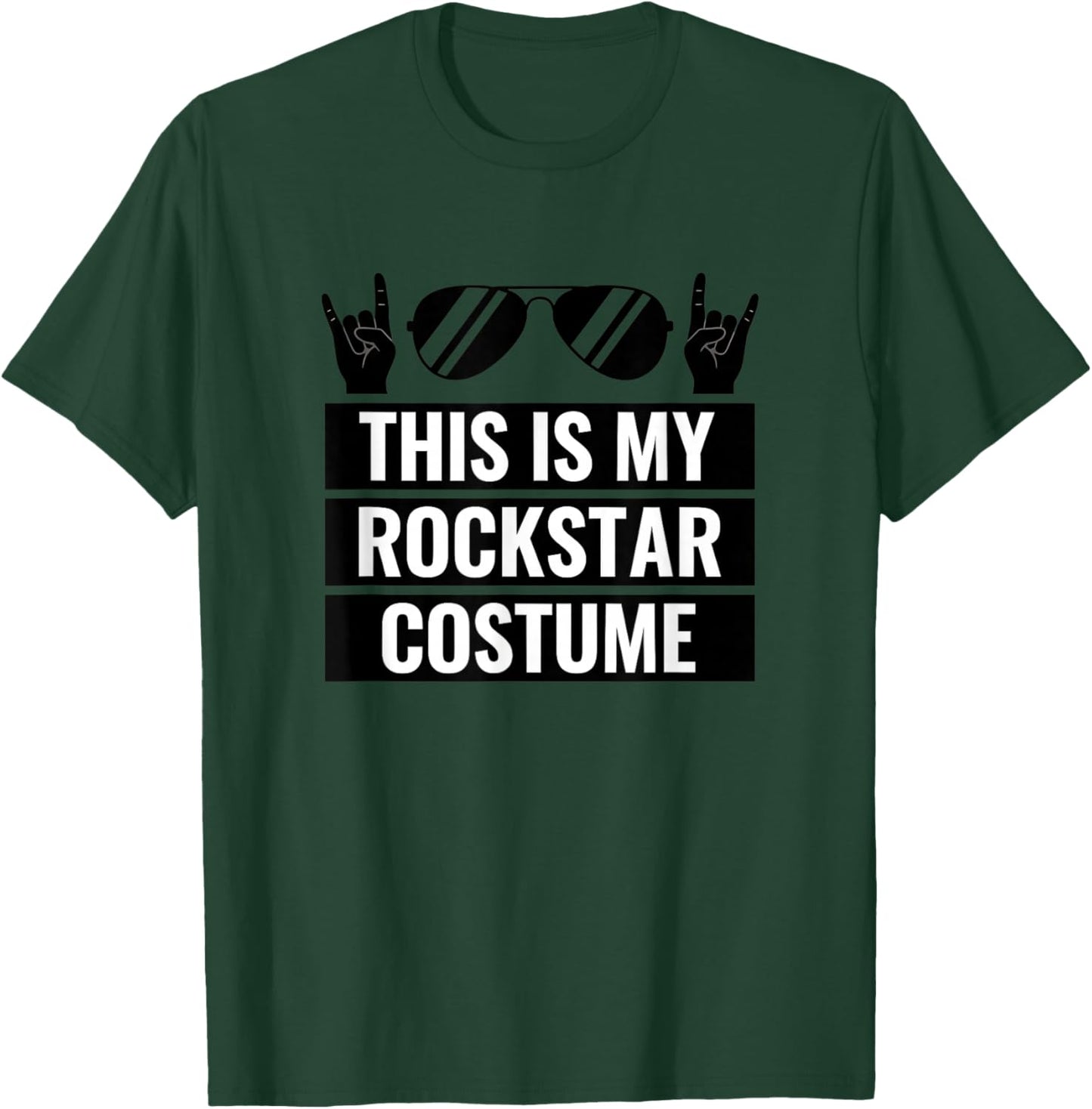 This is My Rockstar Costume Kids Halloween Rockstar Outfit T-Shirt - T-Shirt | Forest