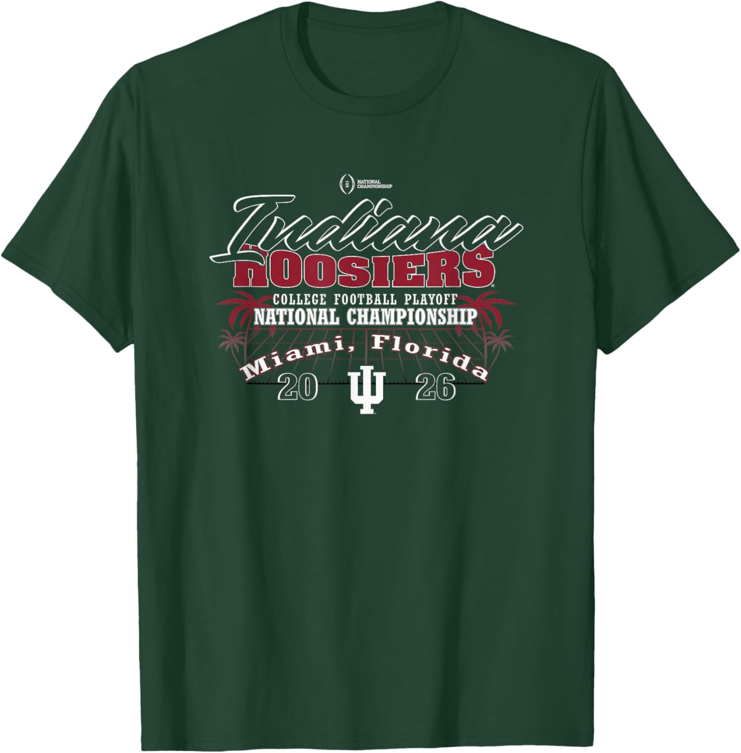 Indiana Hoosiers CFP National Championship 2026 Black T-Shirt - T-Shirt | Forest