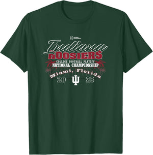 Indiana Hoosiers CFP National Championship 2026 Black T-Shirt - T-Shirt | Forest