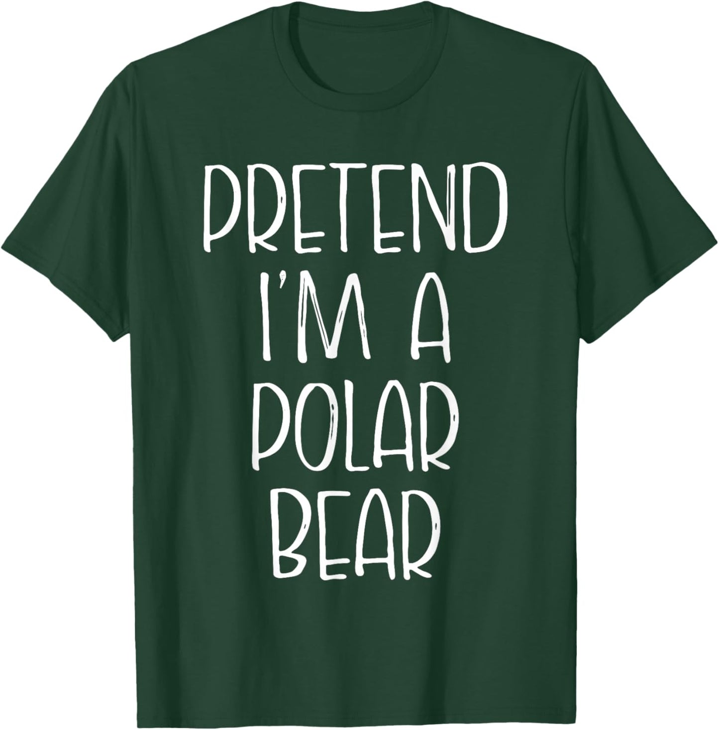 Pretend I'm A Polar Bear Halloween Costume Couples Matching T-Shirt - T-Shirt | Forest
