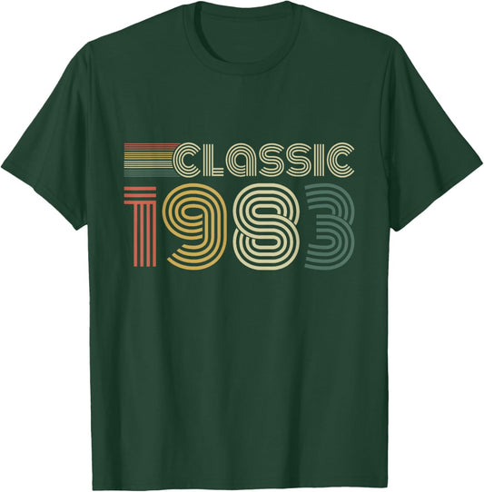 Classic 1983 Birthday Men and Women T-Shirt - T-Shirt | Forest