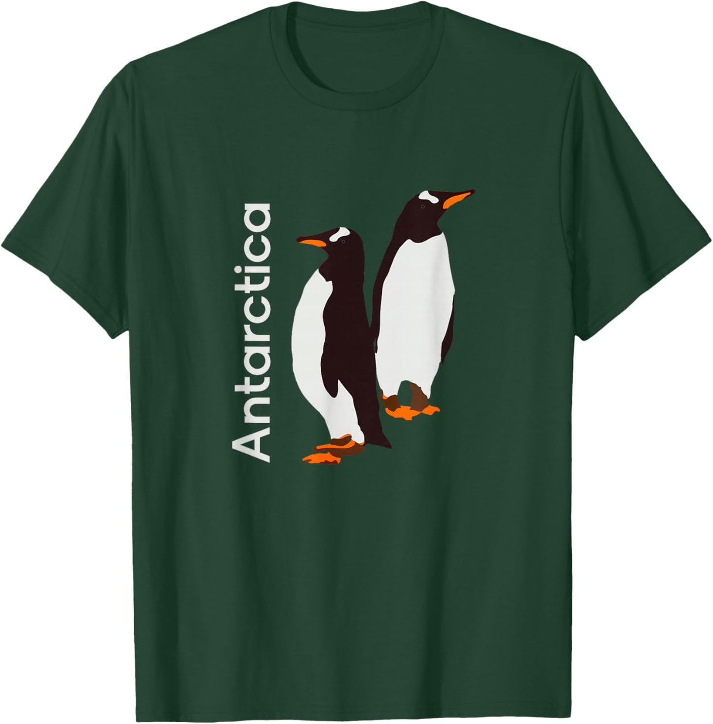 Antarctica Penguins Souvenirs Retro Graphic T-Shirt - T-Shirt | Forest