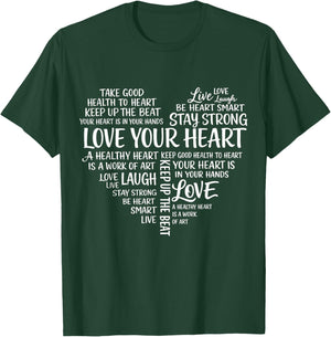 Love Your Heart Health Awarness in February We Wear Red T-Shirt - T-Shirt | Forest