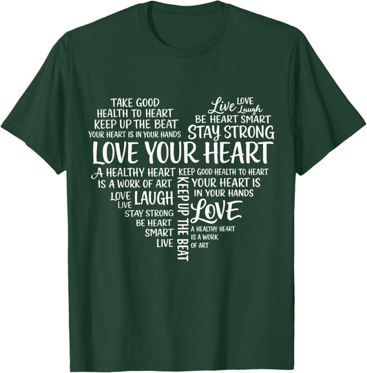 Love Your Heart Health Awarness in February We Wear Red T-Shirt - T-Shirt | Forest