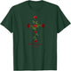 Gothic Dark Roses Cross with Love Verse T-Shirt - T-Shirt | Forest