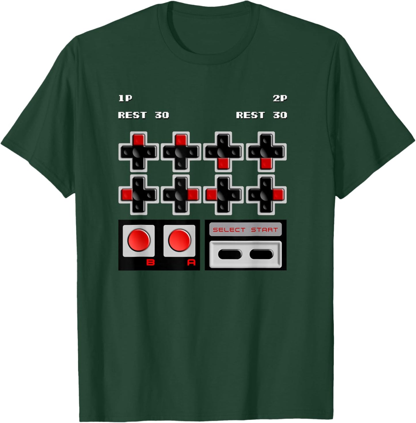 Retro 30 Lives Code Gamer Gear - Classic Cheat Code T-Shirt - T-Shirt | Forest