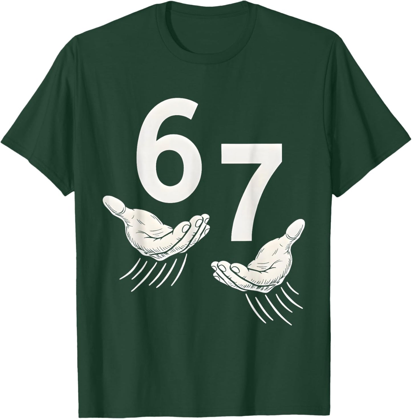 6 7 Six Seven Meme Hand T-Shirt - T-Shirt | Forest