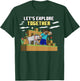 Minecraft Steve Wolf Exploring Together T-Shirt - T-Shirt | Forest