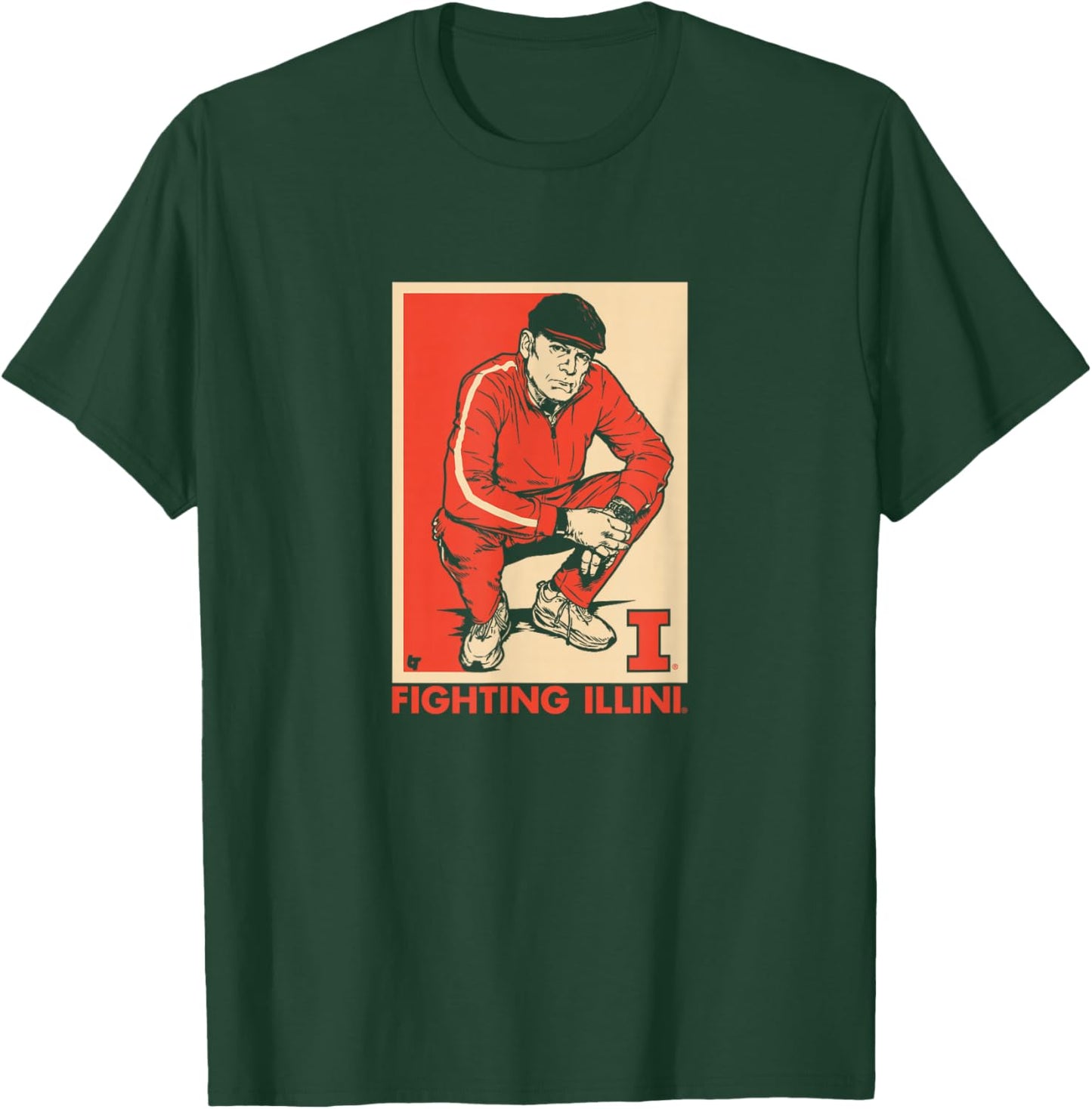 Brad Underwood - Track Suit Coach - Illinois Basketball T-Shirt - T-Shirt | Forest