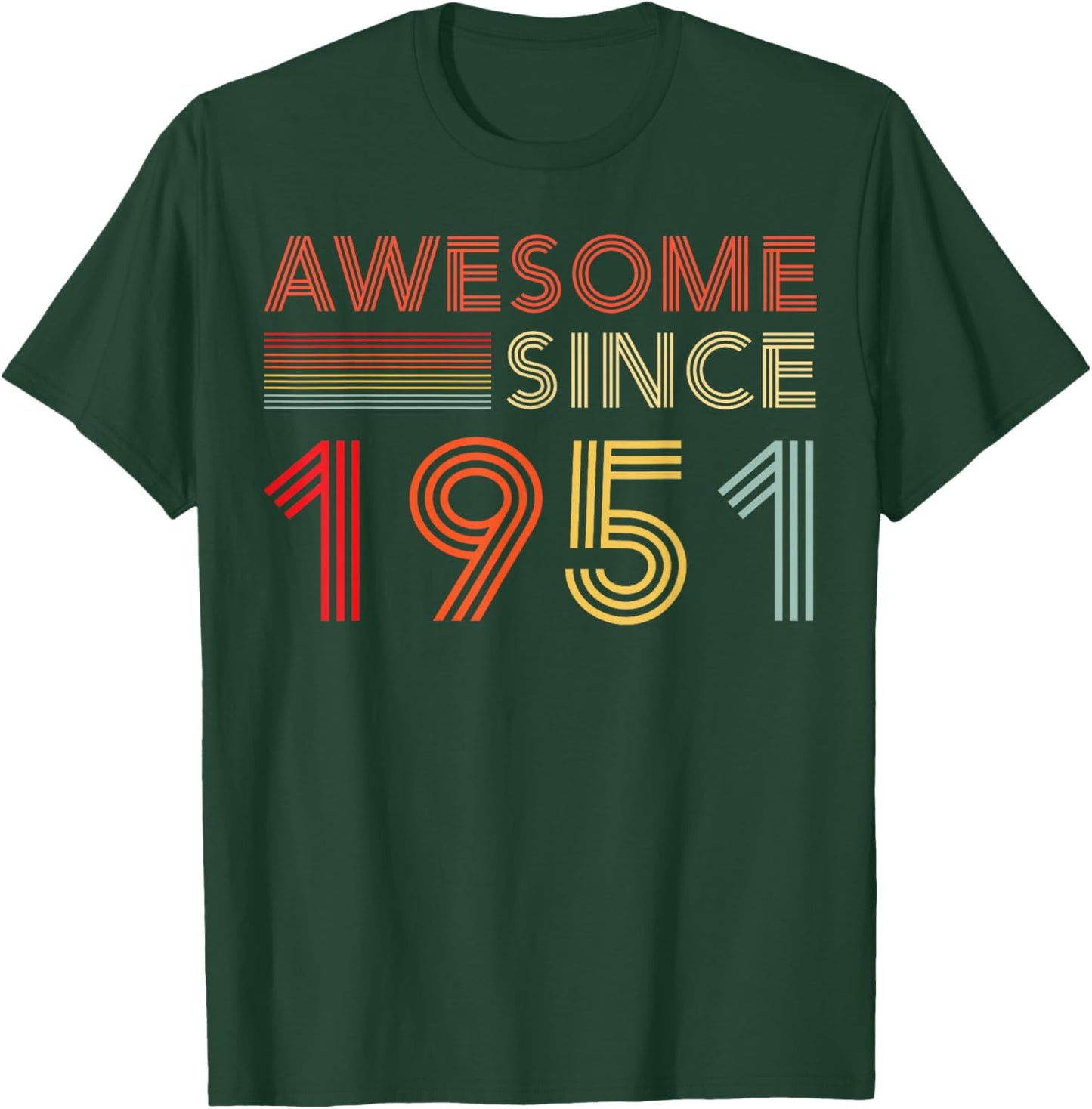 Awesome 75 Birthday Decorations Men 75yr 1951 75th Birthday T-Shirt - T-Shirt | Forest