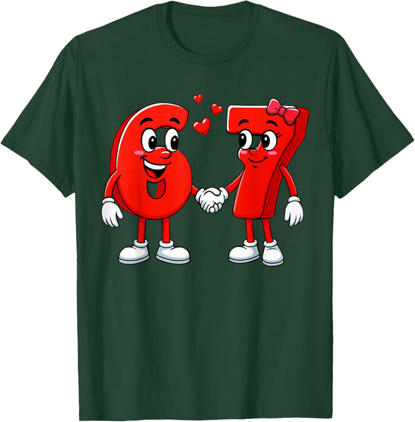 67 Meme Six Seven for Kids Women Men Boys Girls Valentine T-Shirt - T-Shirt | Forest