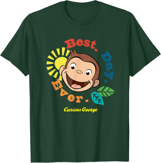 Curious George Best Day Ever Smile T-Shirt - T-Shirt | Forest