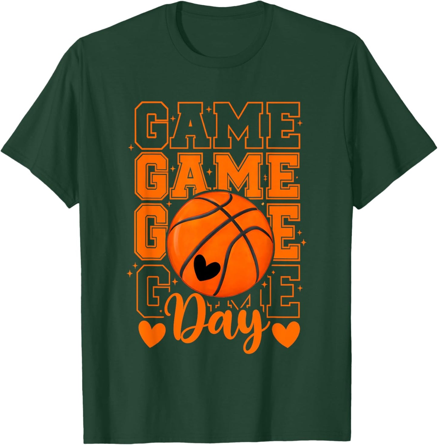 Basketball Mom Game Day Funny Basketball Player Sports T-Shirt - T-Shirt | Forest