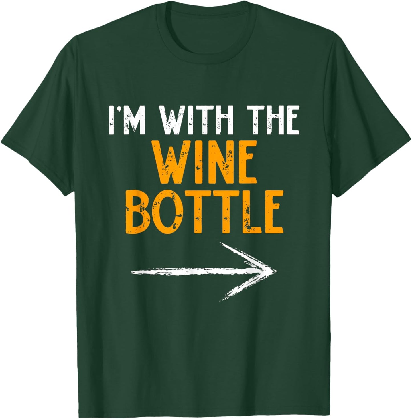 I’m with The Wine Bottle Halloween Matching Couple Costume T-Shirt - T-Shirt | Forest