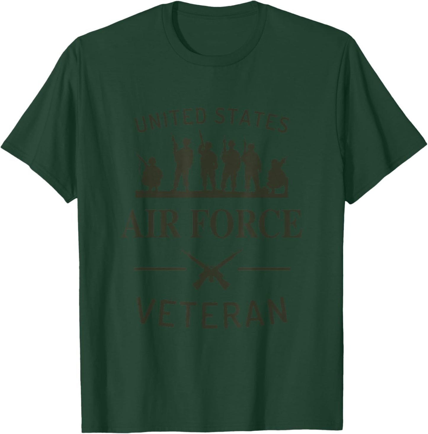 Air Force Veteran US Army Military Soldiers USAF Veterans T-Shirt - T-Shirt | Forest