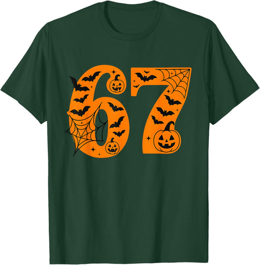 67 Halloween Six Seven Brainrot Meme Boys Kids Funny 6 7 T-Shirt - T-Shirt | Forest