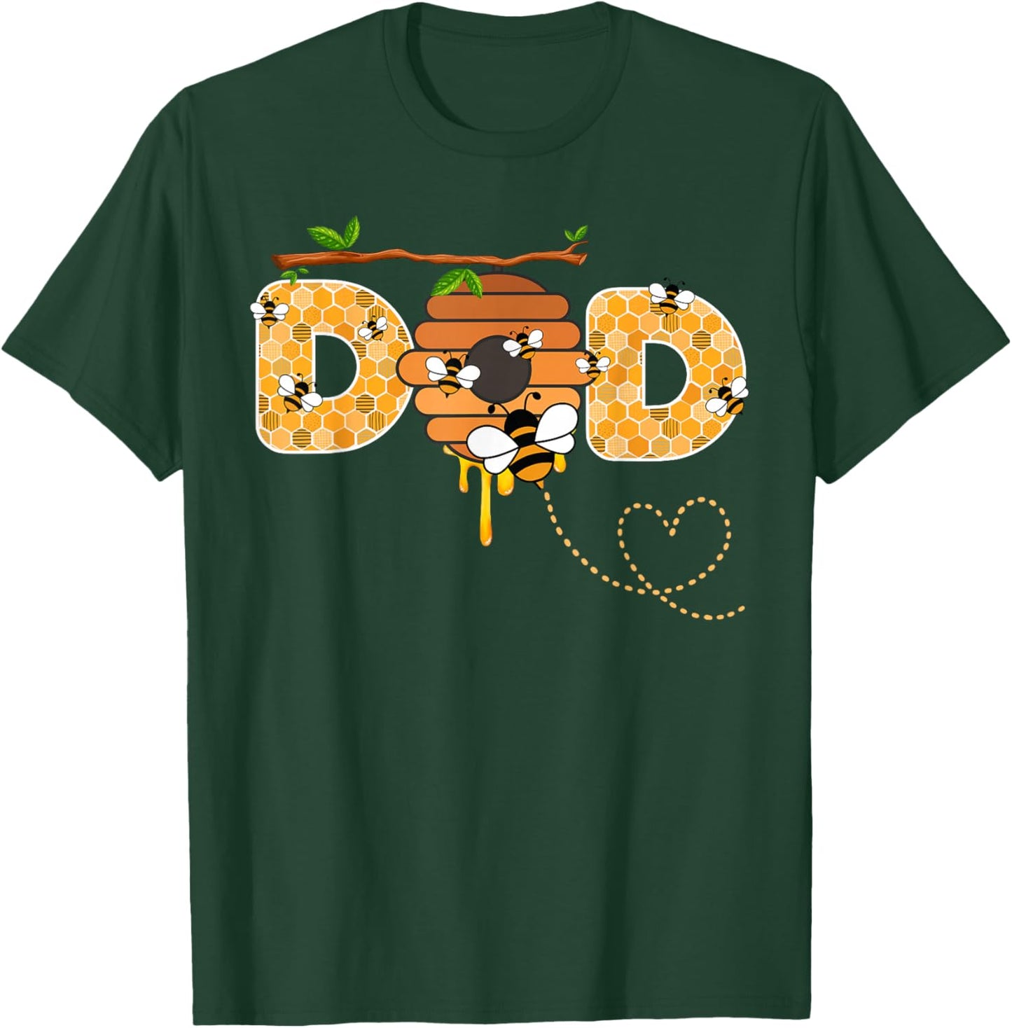 Dad Bee 1st Birthday Beekeeping Matching Family T-Shirt - T-Shirt | Forest