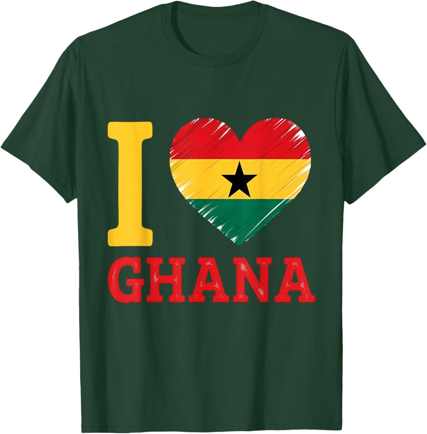 Ghana Flag Ghanese Roots Ghanaian Pride T-Shirt - T-Shirt | Forest