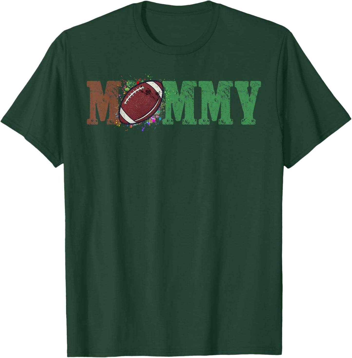 Football Mommy 1st Birthday T-Shirt - T-Shirt | Forest