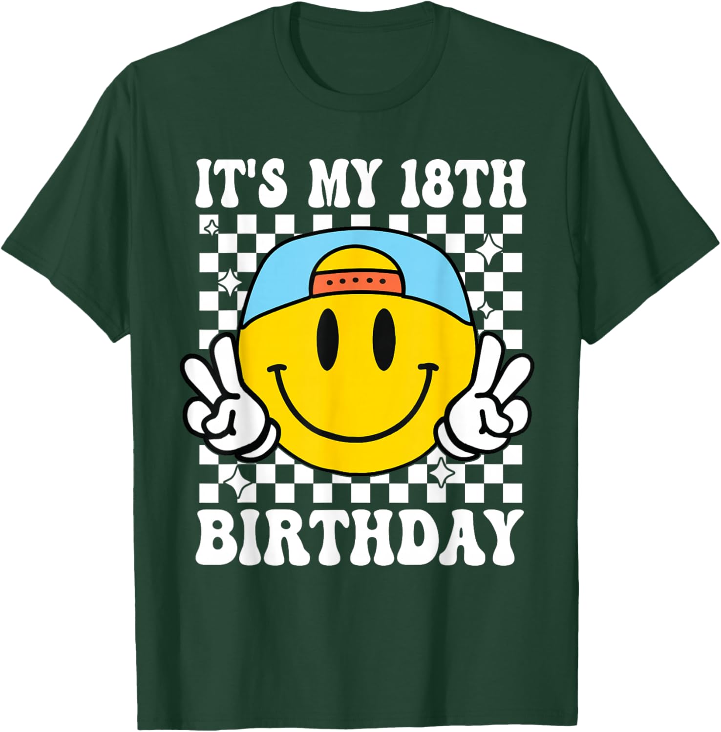 Its My 18th Birthday Smile face 18 Years Old Boys Girls T-Shirt - T-Shirt | Forest