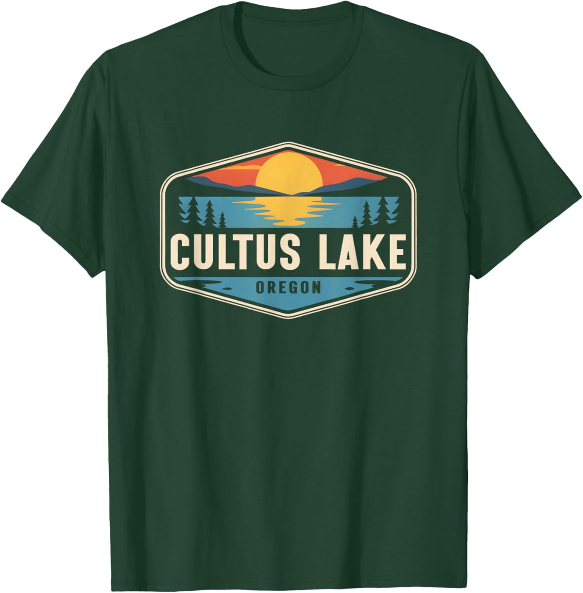 Cultus Lake Oregon Outdoors Vintage T-Shirt - T-Shirt | Forest