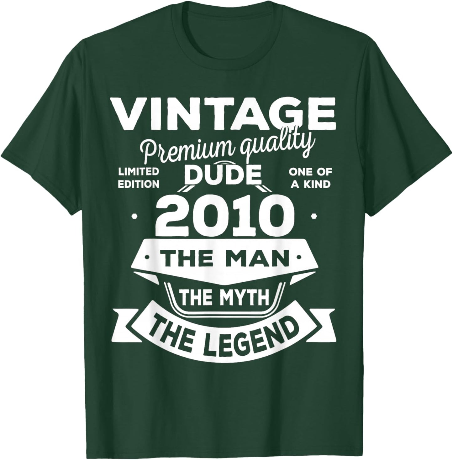 16th Birthday Gift Man Myth Legend 2010 16 for Years Old T-Shirt - T-Shirt | Forest