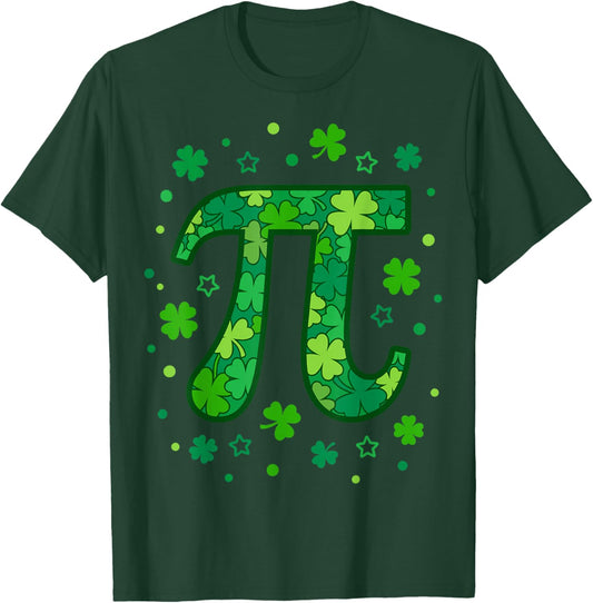 St Patricks Day Pi Day Irish Math Teacher St Pi-trick's 3.14 T-Shirt - T-Shirt | Forest