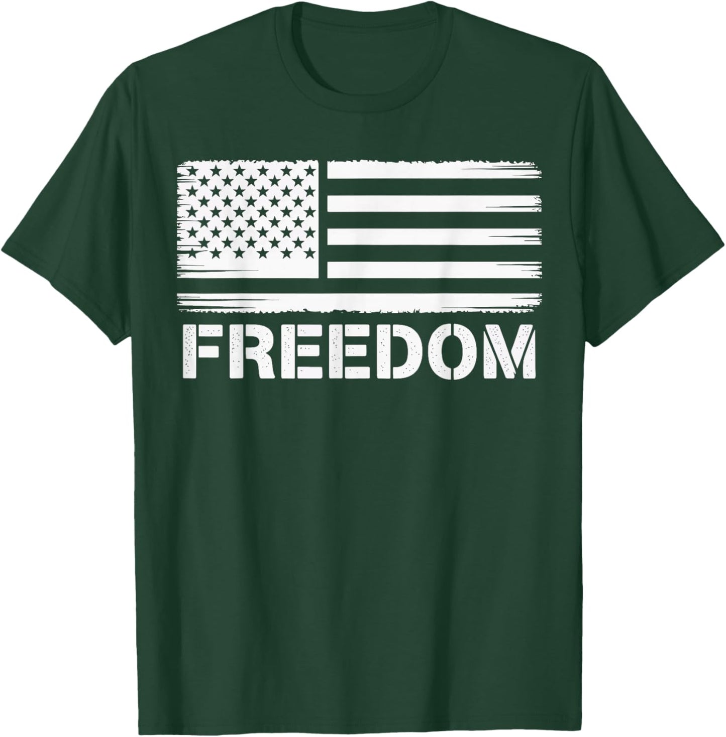 Freedom Vintage America Flag T-Shirt - T-Shirt | Forest