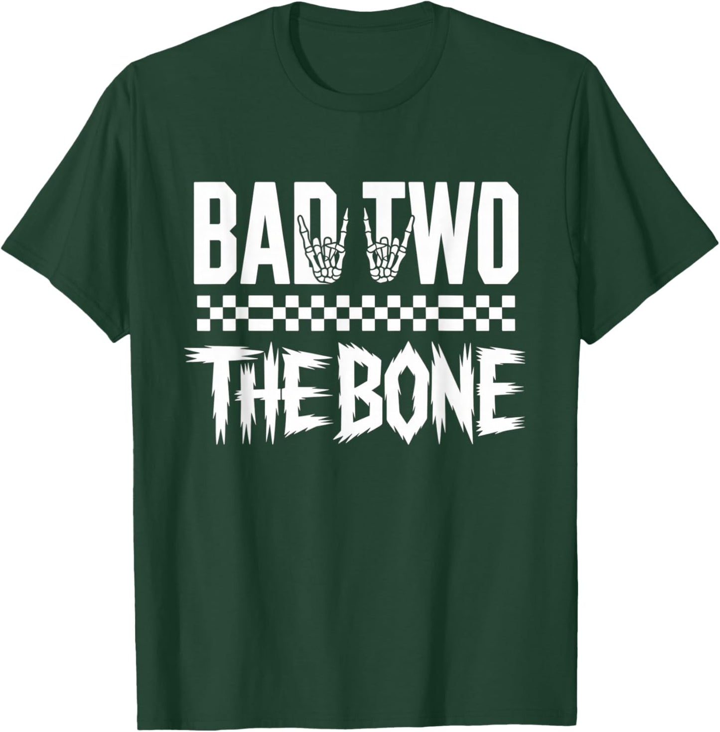 Bad Two The Bone Birthday 2 Years Old Kids Bday Party T-Shirt - T-Shirt | Forest