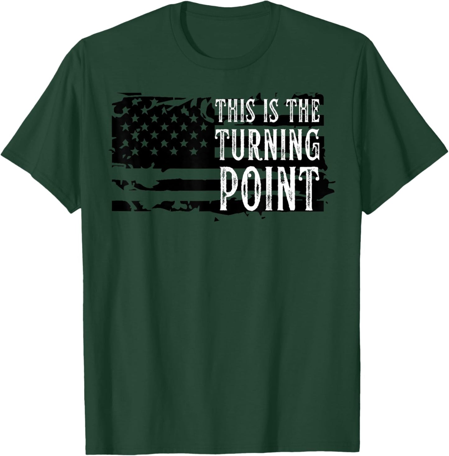 Men Vintage This is The Turning Point USA Flag T-Shirt - T-Shirt | Forest
