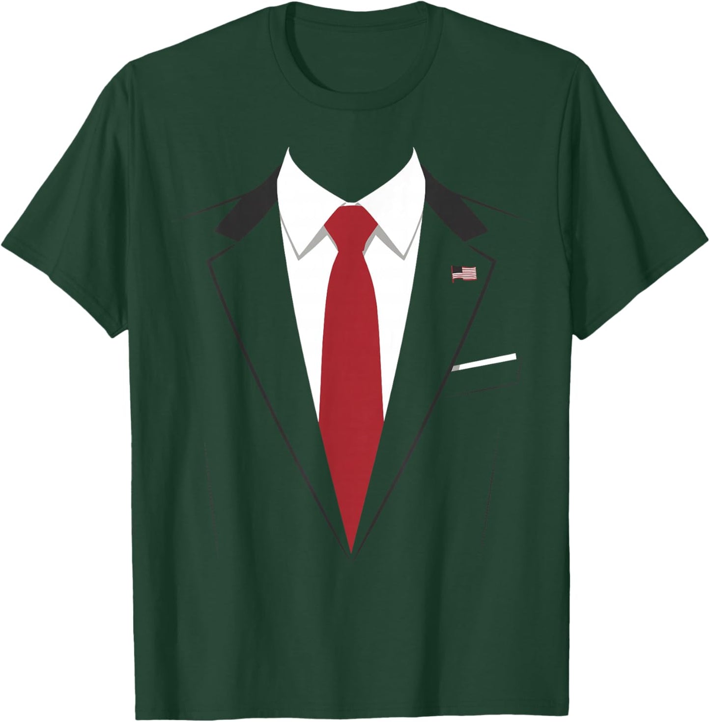 USA President Suit Easy Halloween Costume T-Shirt - T-Shirt | Forest