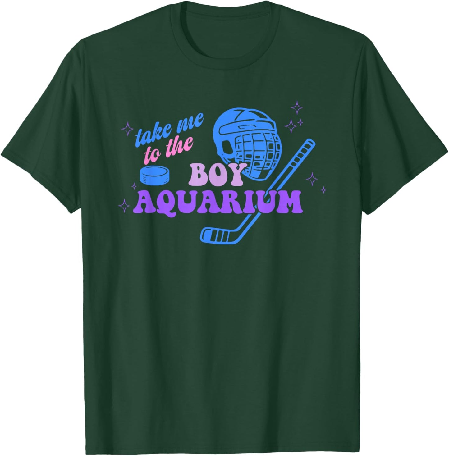 Take Me to The Boy Aquarium Funny Hockey T-Shirt - T-Shirt | Forest