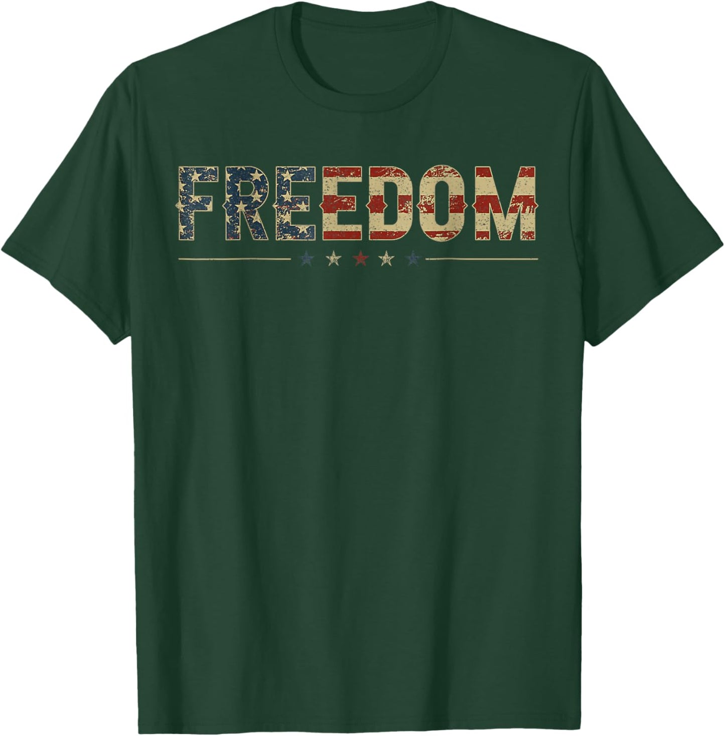 Freedom Vintage America Flag T-Shirt - T-Shirt | Forest