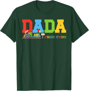 Train Birthday Dada T-Shirt - T-Shirt | Forest