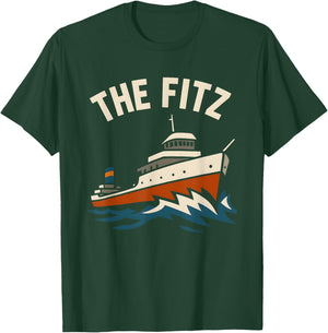 The Fitz SS Edmund Fitzgerald Great Lakes Shipwreck Vintage T-Shirt - T-Shirt | Forest