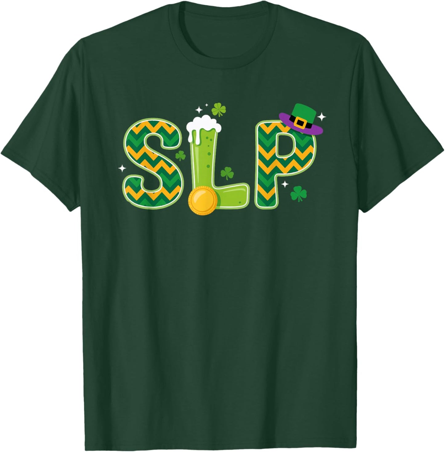 SLP St Patrick's Day Speech Therapist T-Shirt - T-Shirt | Forest