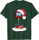 Christmas Buffalo Plaid Metal Detector with Santa Hat T-Shirt - T-Shirt | Forest