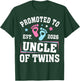 Promoted to Uncle Est 2026 of Twins Gender Reveal T-Shirt - T-Shirt | Forest