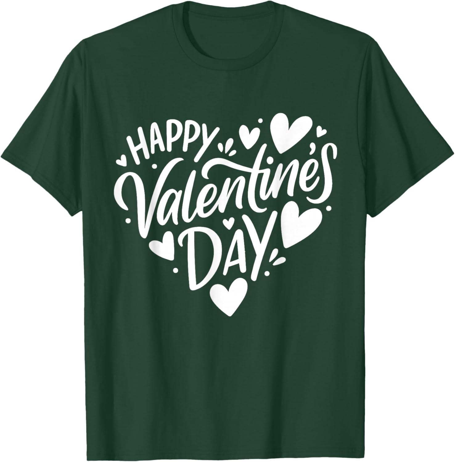 Happy Valentines Day Heart Valentine Men Women Teen Girl Kid T-Shirt - T-Shirt | Forest