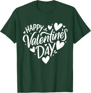 Happy Valentines Day Heart Valentine Men Women Teen Girl Kid T-Shirt - T-Shirt | Forest