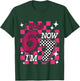 Kids Pink Checkered I was 6 Now I'm 7 Funny 67 Birthday Girl T-Shirt - T-Shirt | Forest