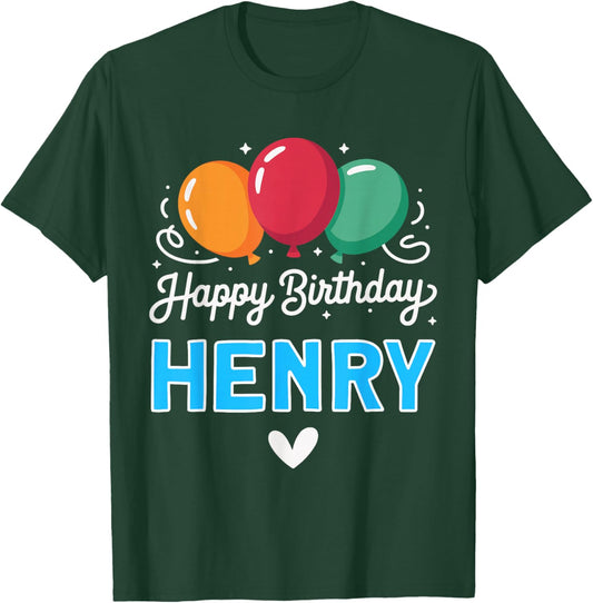 Happy Birthday Henry T-Shirt - T-Shirt | Forest