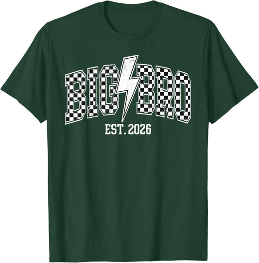 Big Bro Est 2026 New Big Brother Announcement Lightning Bolt T-Shirt - T-Shirt | Forest