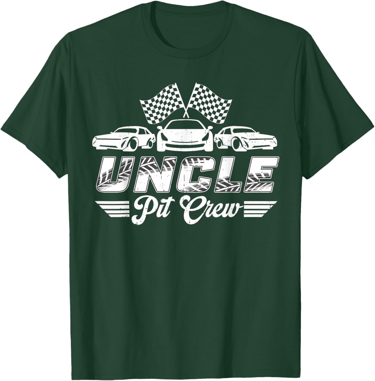 Uncle Pit Crew Birthday Party Race Car Lover T-Shirt - T-Shirt | Forest