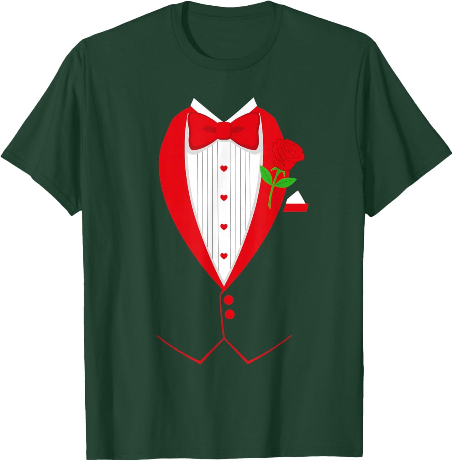 Funny Bow Tie Tuxedo Formal Party Valentines Day Costume T-Shirt - T-Shirt | Forest