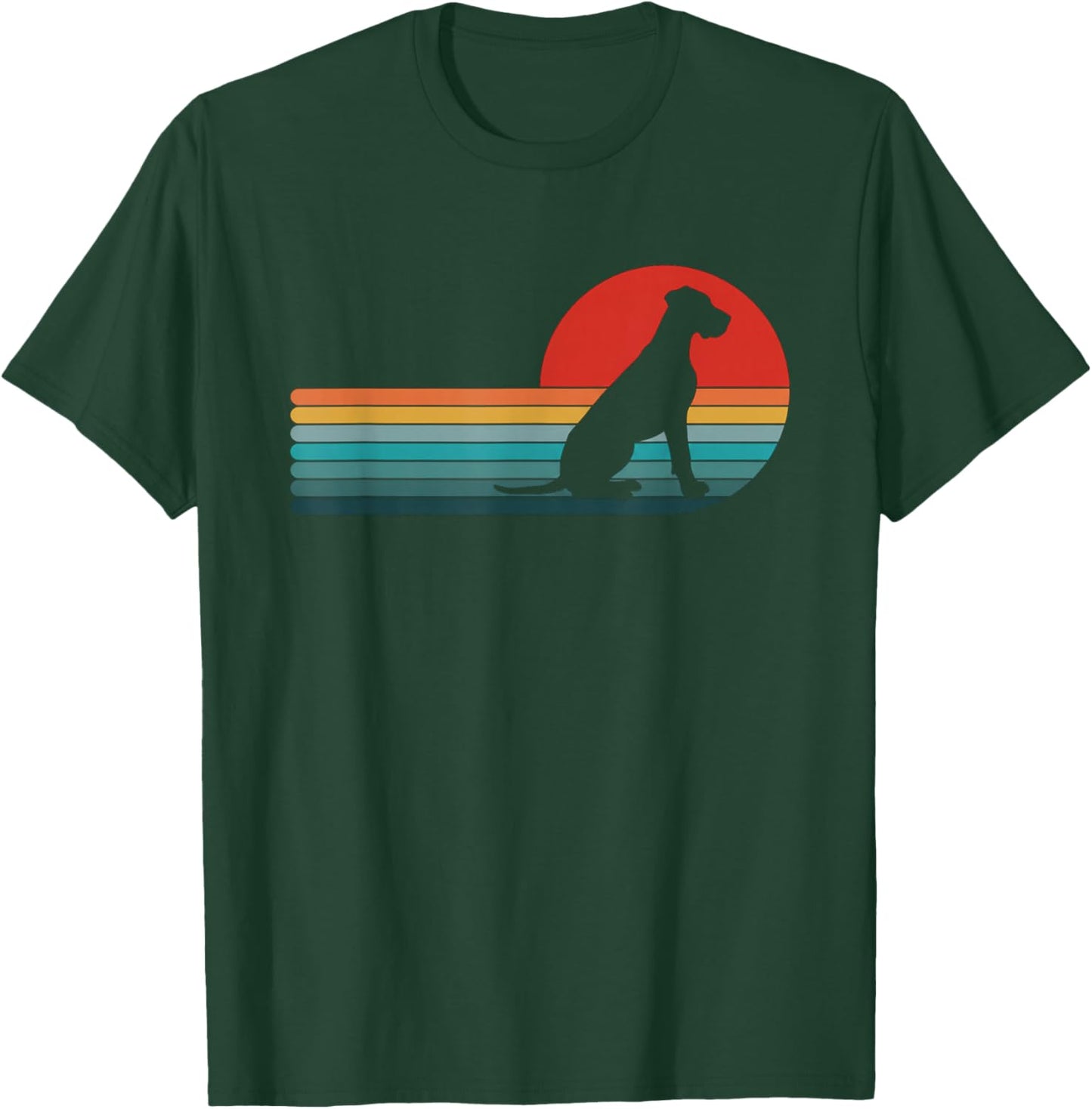 Retro Great Dane Dog Lover T-Shirt - T-Shirt | Forest